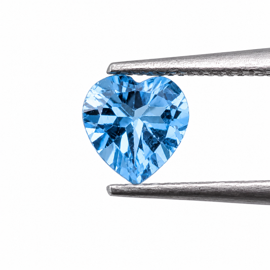 Topacio Swiss Blue 5 mm Corazón