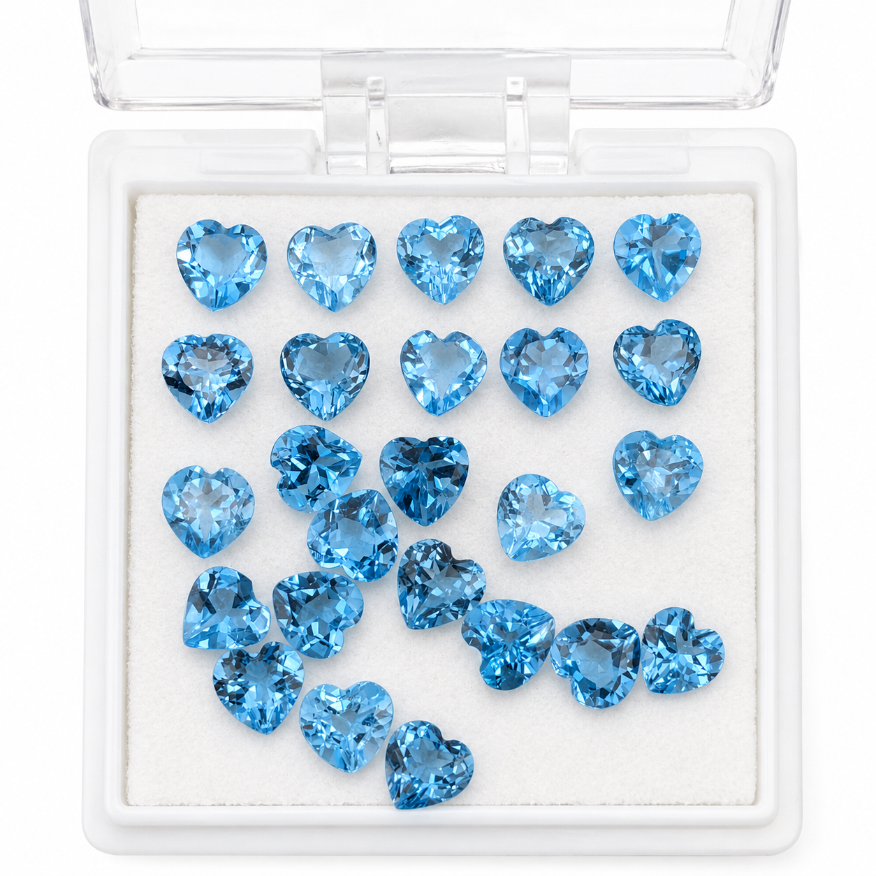 Topacio Swiss Blue 5 mm Corazón