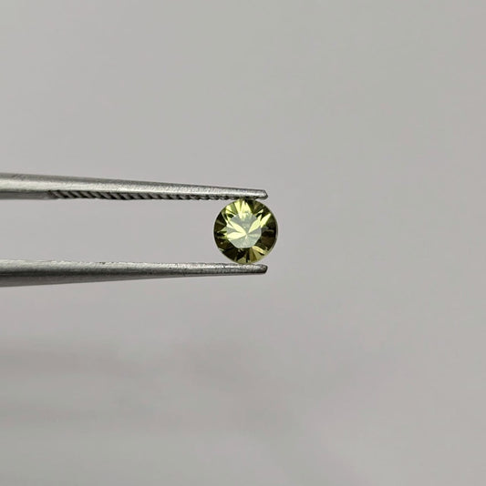 Zafiro Verde Facetado Redondo 4 mm