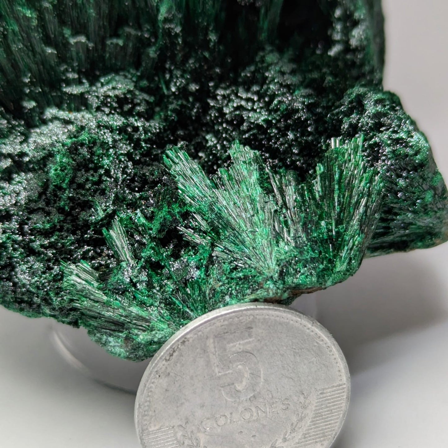 Malaquita Verde Fibrosa En bruto Natural 7 cm