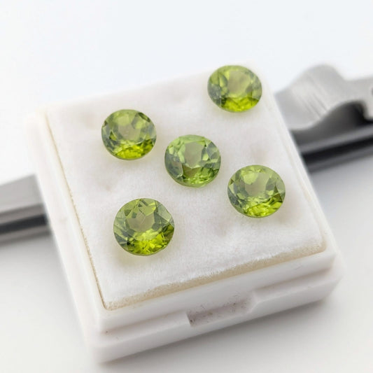 Peridoto Facetado Redondo 6 mm