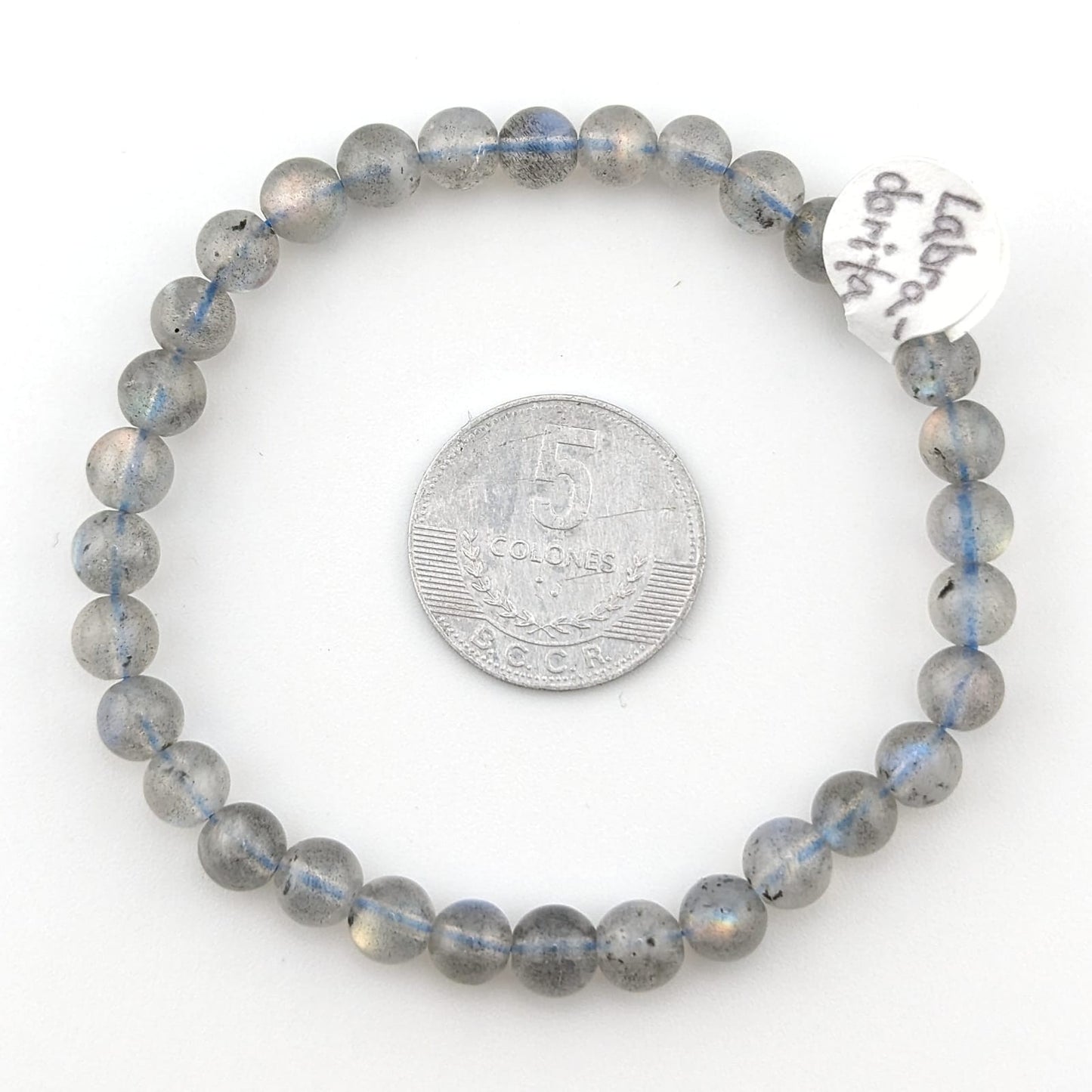 Pulsera Elástica de Labradorita 6 mm