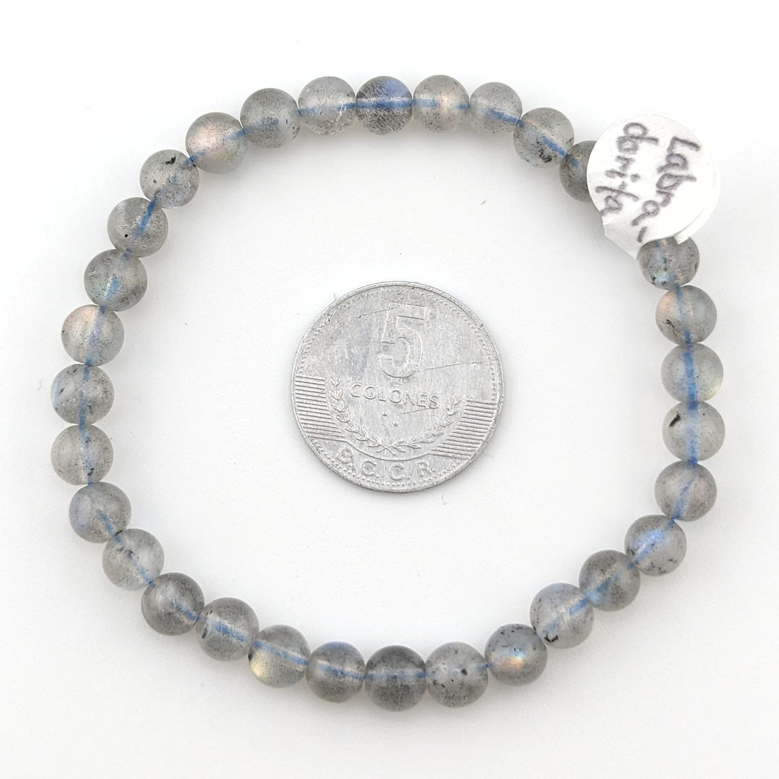 Pulsera Elástica de Labradorita 6 mm