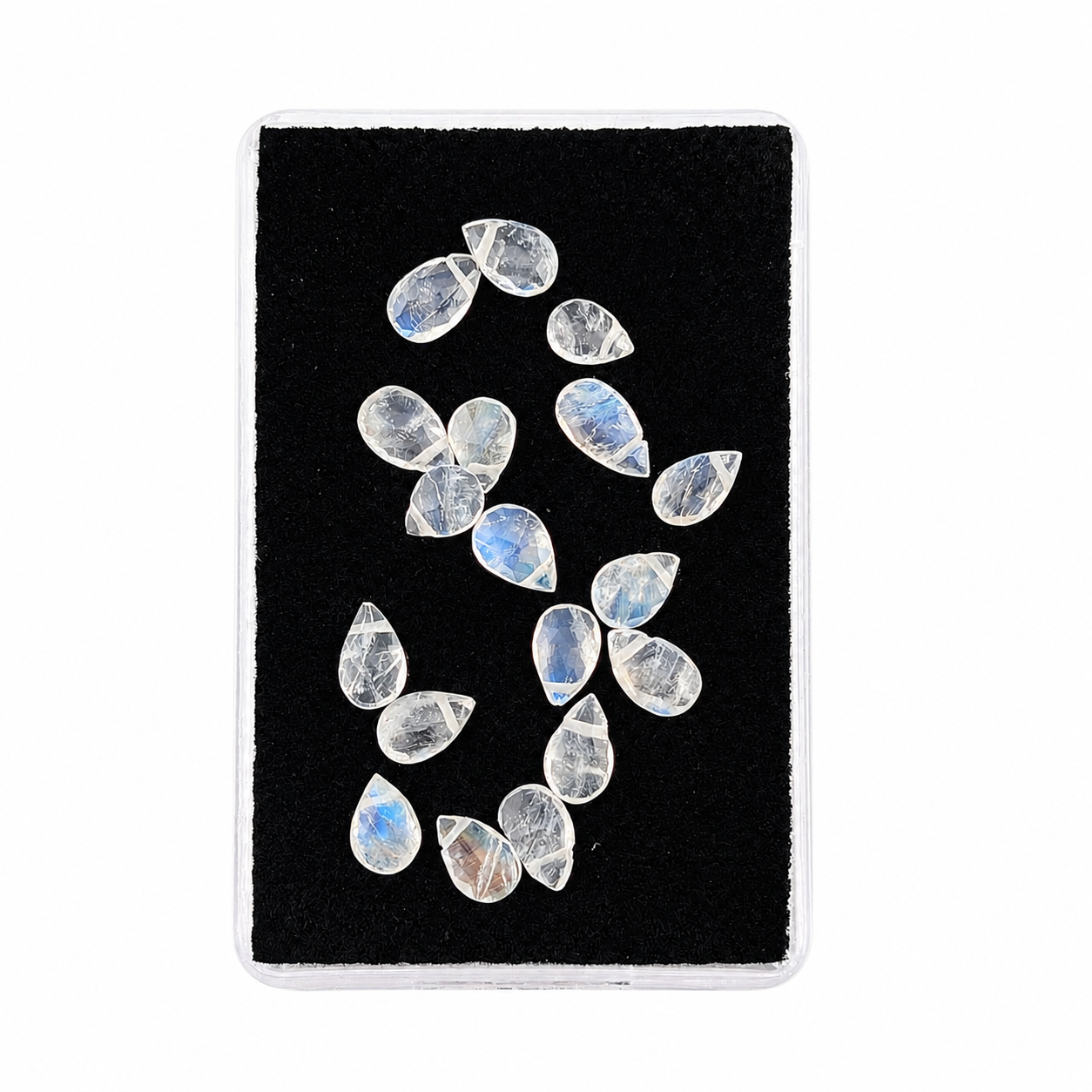 Briolette de Piedra Luna Arcoiris 5x7 mm
