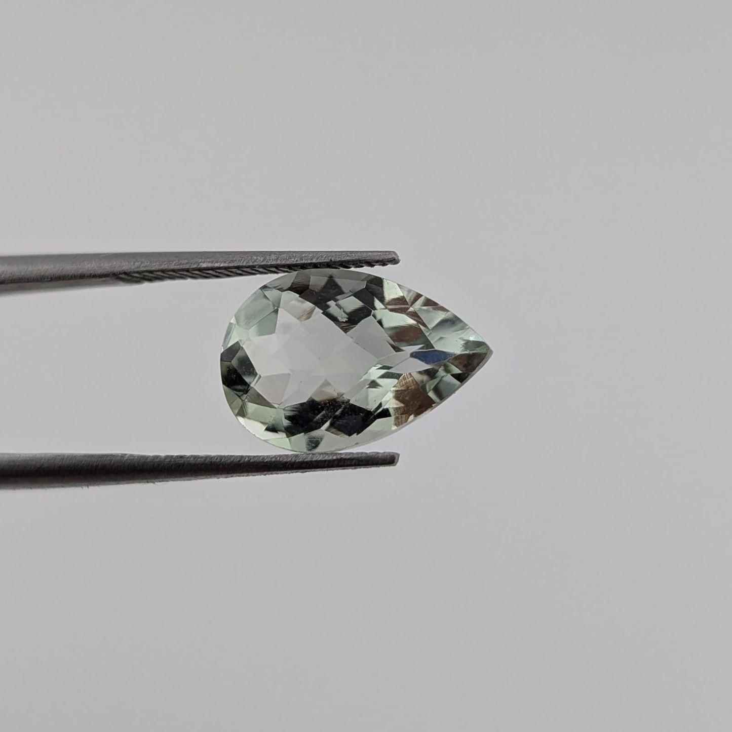 Prasiolita Facetado Gota 8 mm x 12 mm