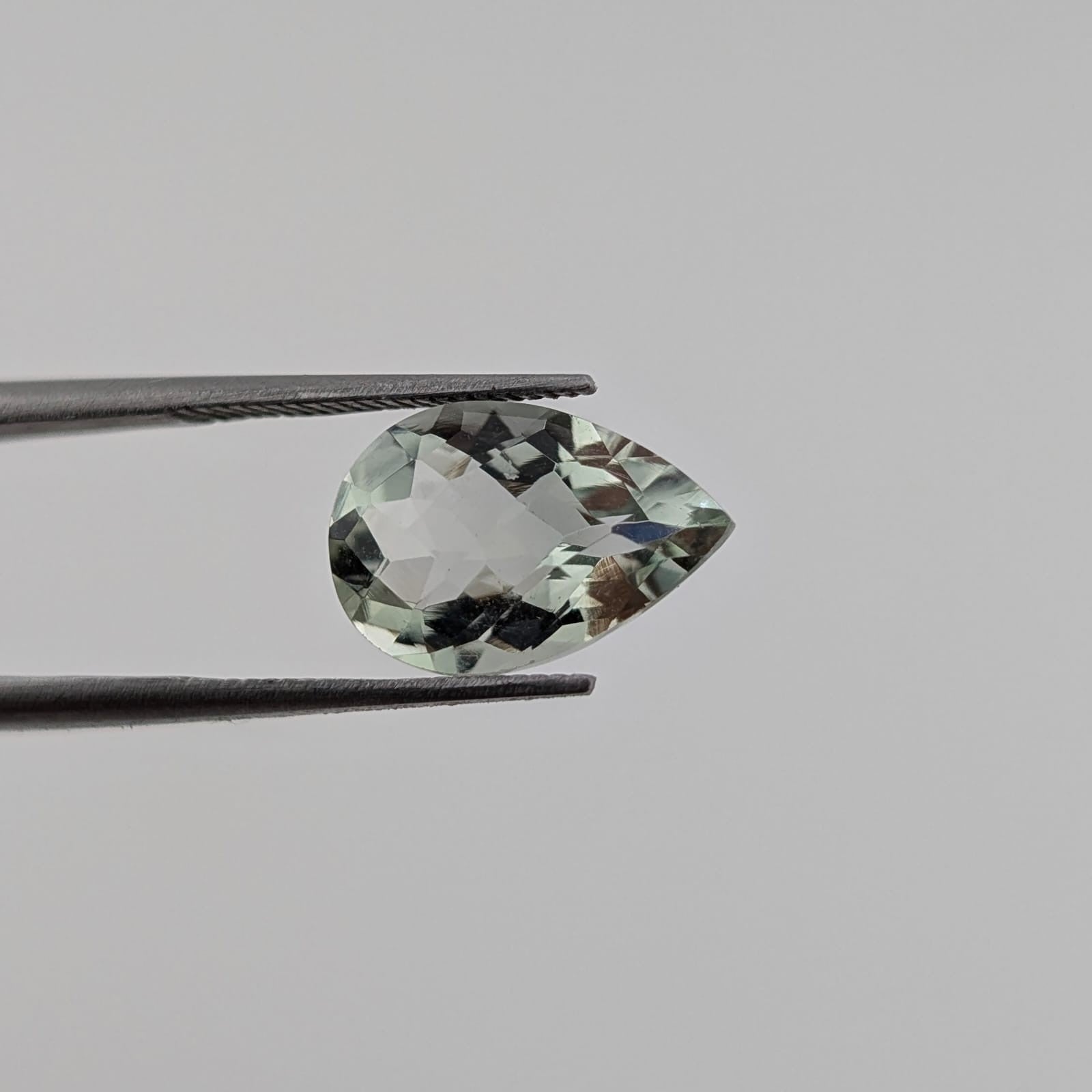 Prasiolita Facetado Gota 8 mm x 12 mm