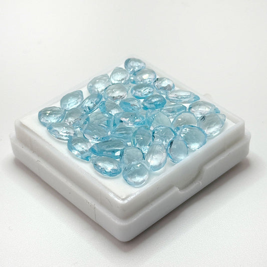 Briolette de Topacio Swiss Blue 7 x 5 mm