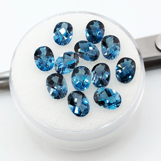 Topacio Azul London Facetado Ovalado 7 x 5 mm