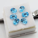 Topacio Azul Suizo Facetado Ovalado 8 x 6 mm