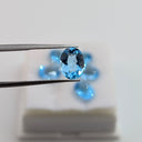Topacio Azul Suizo Facetado Ovalado 8 x 6 mm