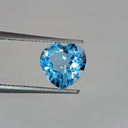 Topacio Azul Suizo Facetado Corazón 7 mm