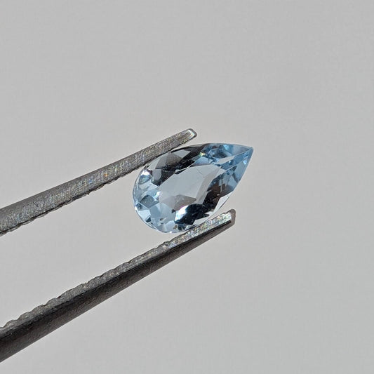 Aguamarina Facetado Gota 5 x 3 mm