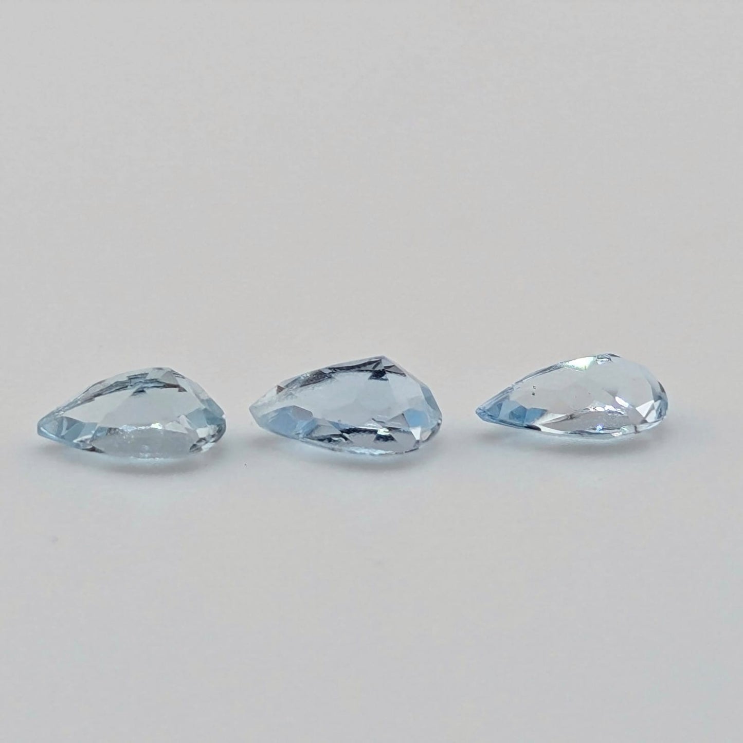 Aguamarina Facetado Gota 5 x 3 mm