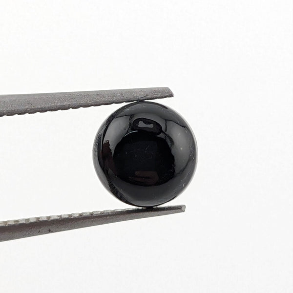 Ónix Negro Cabuchon Redondo 6 mm
