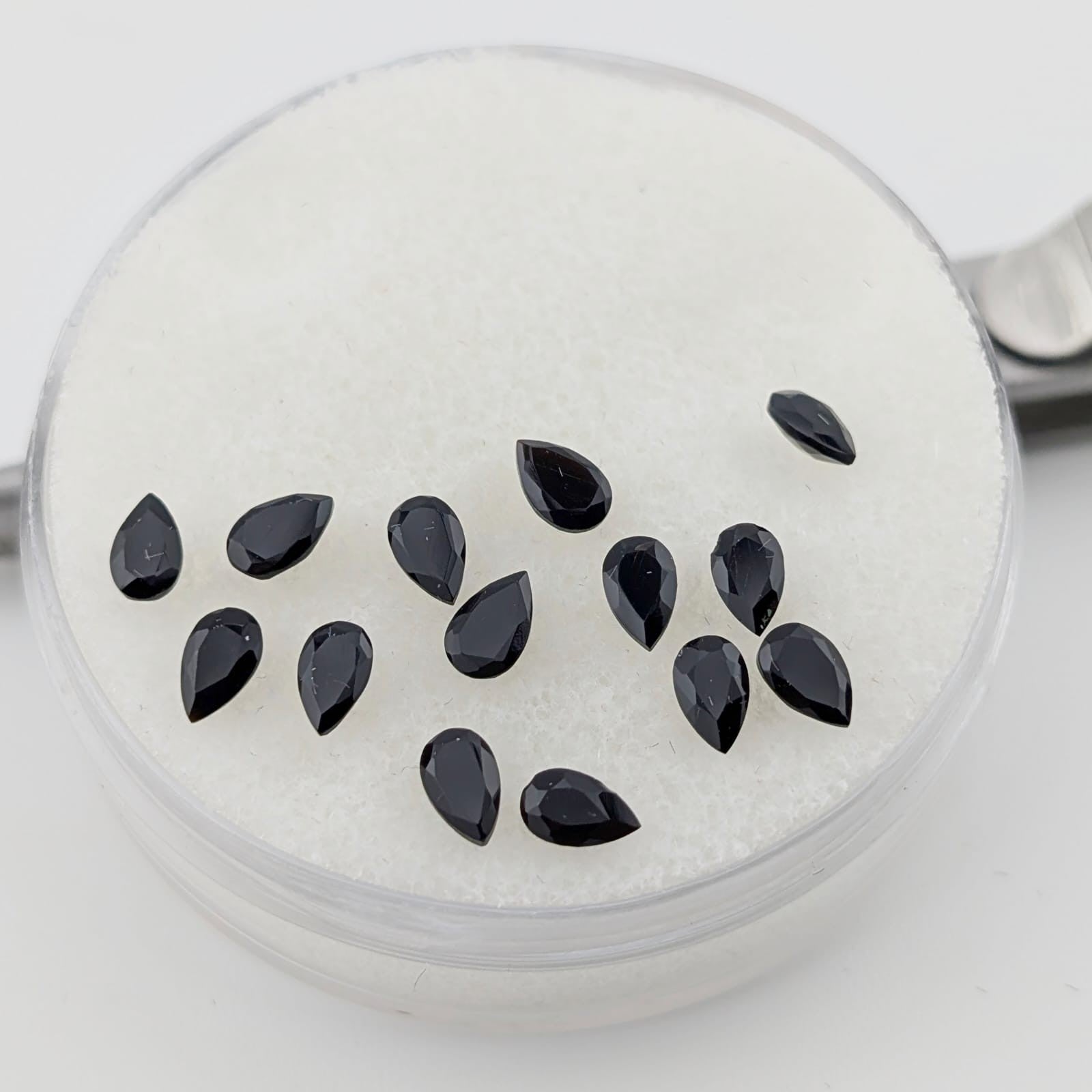 Ónix Negro Facetado Gota 3 mm x 5 mm
