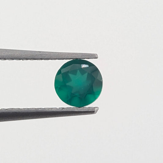 Ónix Verde Facetado Redondo 4 mm