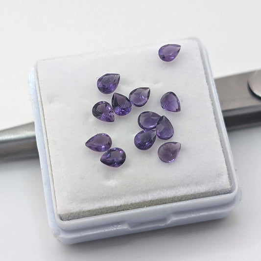 Amatista Facetado Gota 3 mm x 4 mm