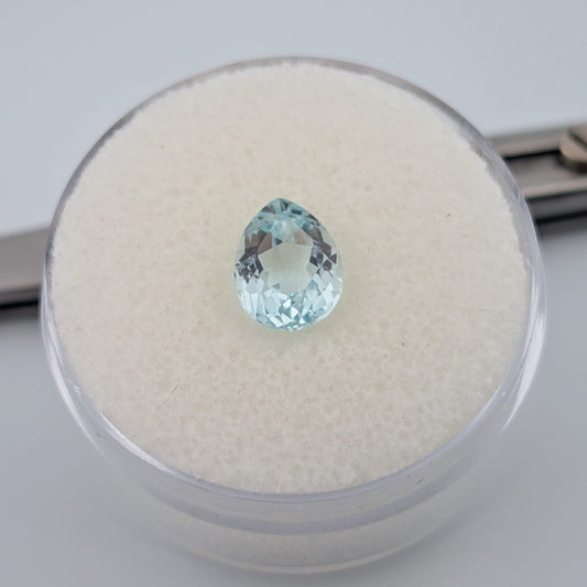 Aguamarina Facetado Gota 10 mm x 7.5 mm