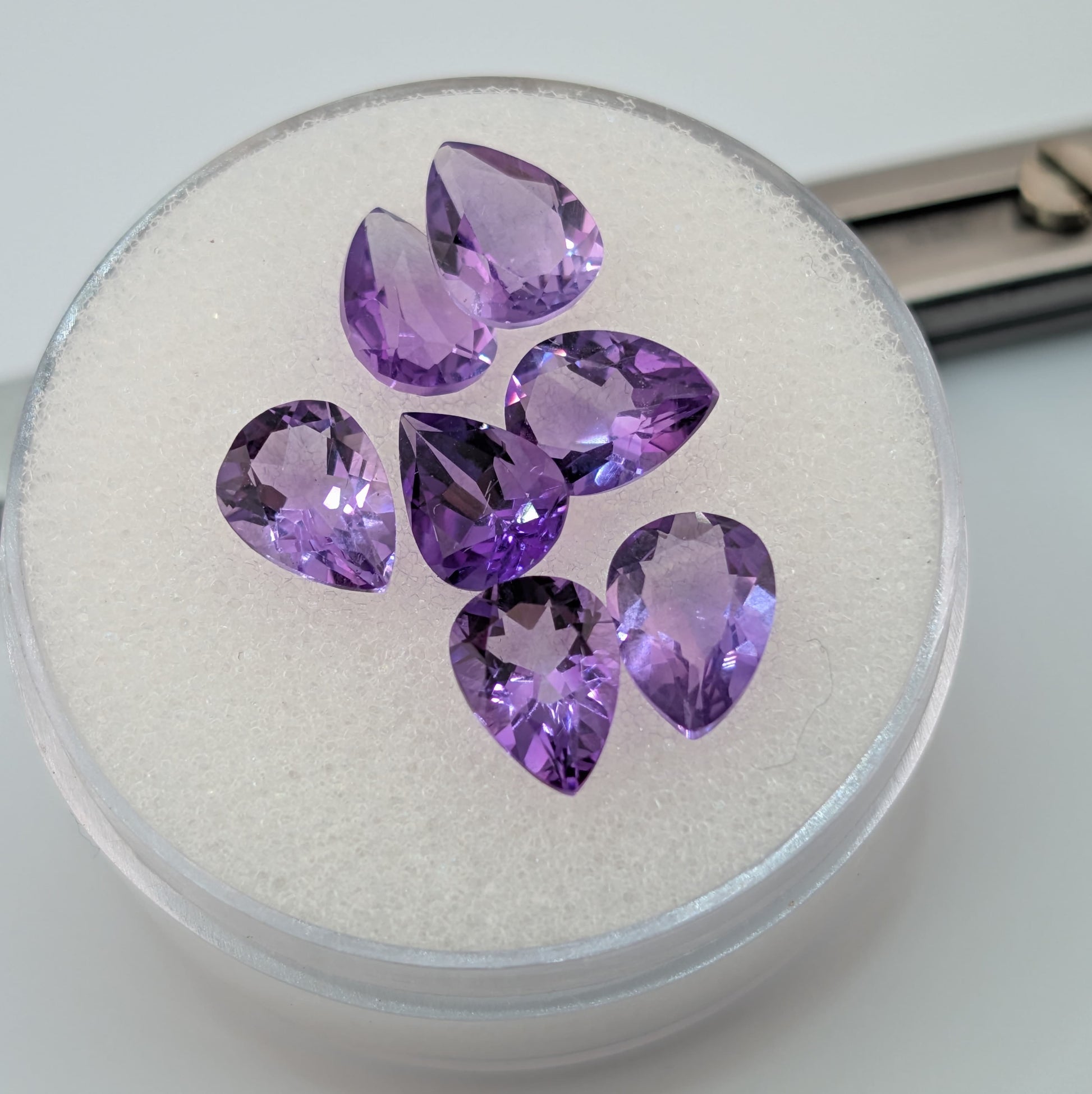 Amatista Lavanda Facetado Gota 8 x 6 mm