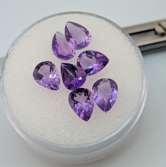 Amatista Lavanda Facetado Gota 8 x 6 mm