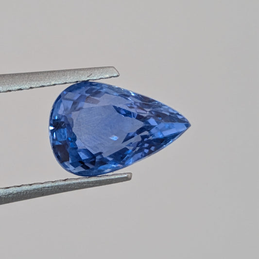 Zafiro Azul Facetado Gota 7.4x5 mm