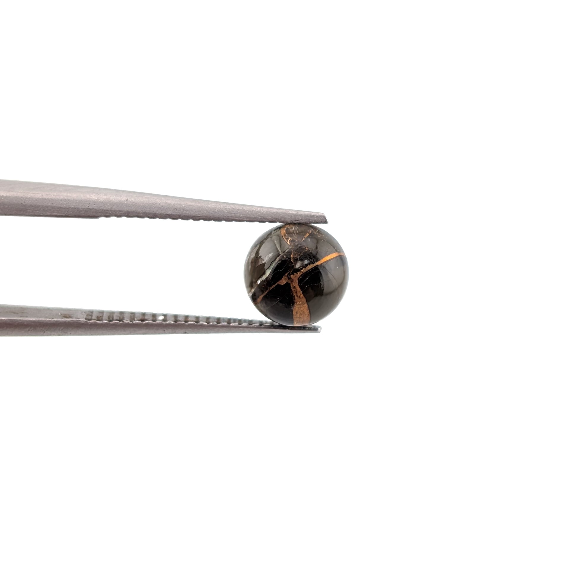 Obsidiana con cobre Cabuchon Redondo 6 mm