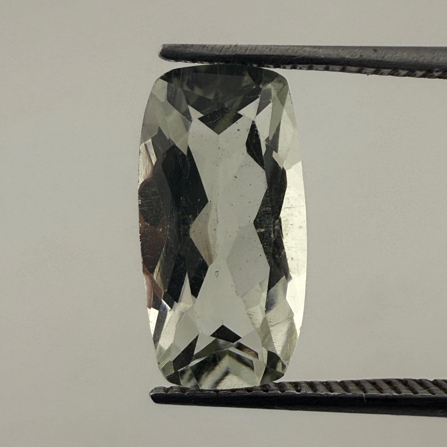 Prasiolita Facetado Rectángular 12 mm x 6 mm