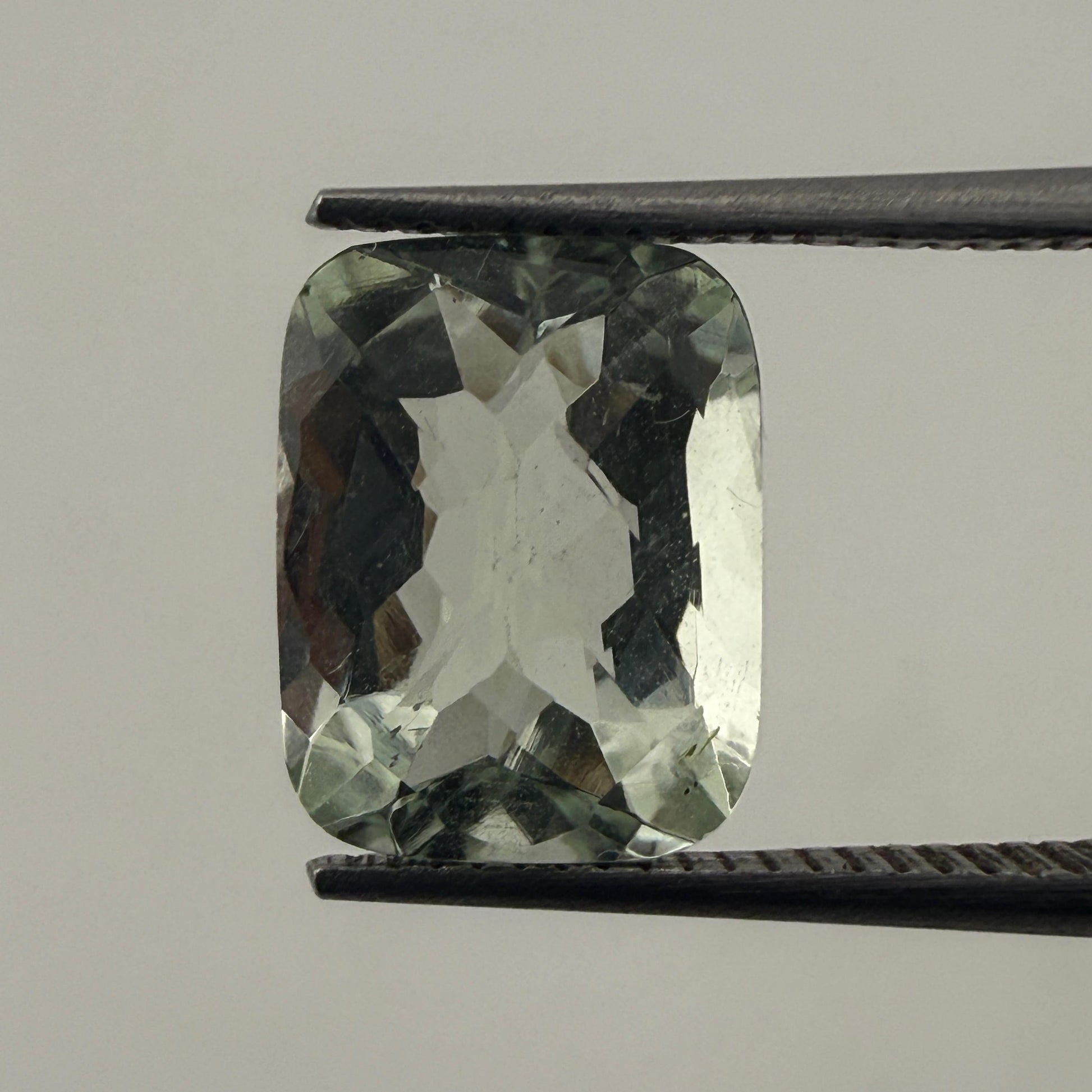 Prasiolita Rectangular Facetado 9 x 7 mm
