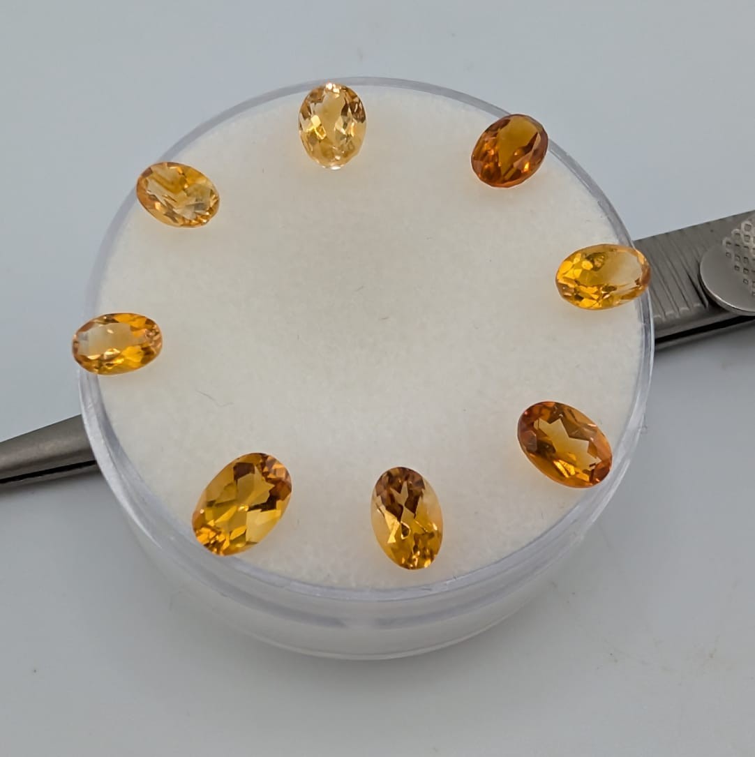 Citrino Facetado Ovalado 4 mm x 6 mm
