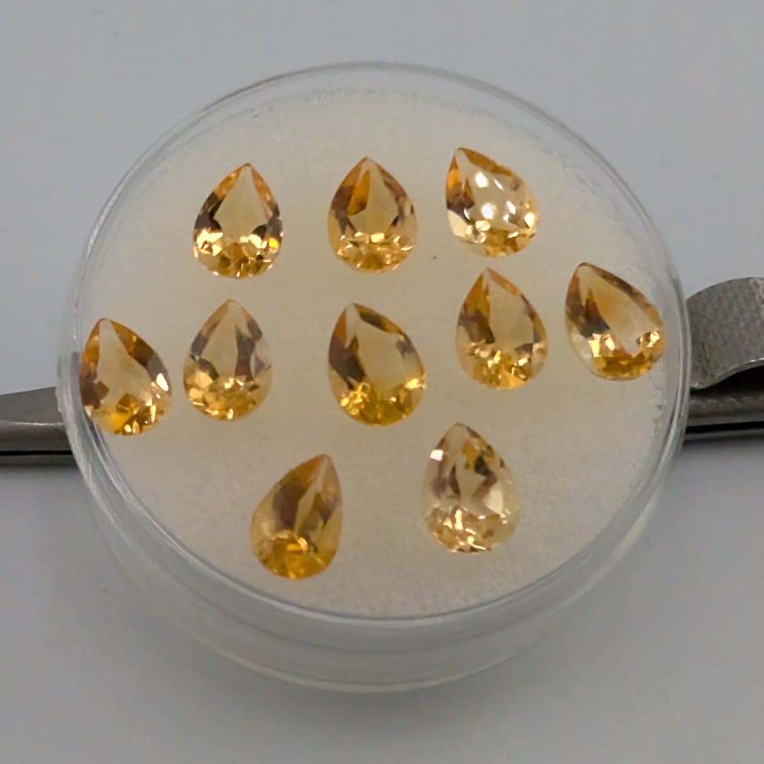 Citrino Facetado Gota 5 mm x 7 mm