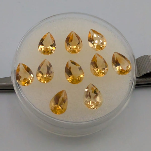 Citrino Facetado Gota 5 mm x 7 mm