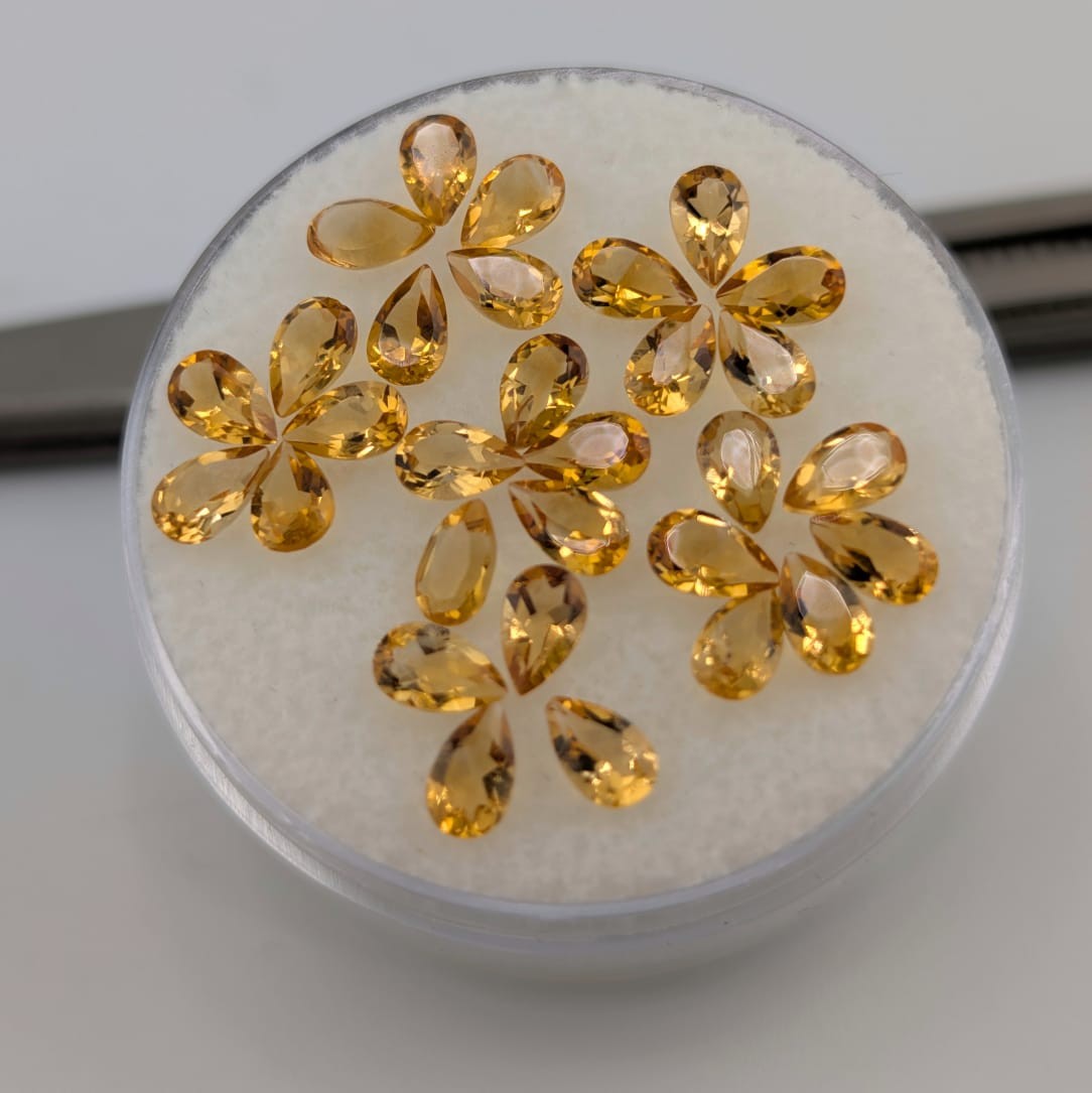 Citrino Facetado Gota 3 mm x 5 mm