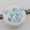 Topacio Sky Blue Facetado Ovalado 9 x 7 mm