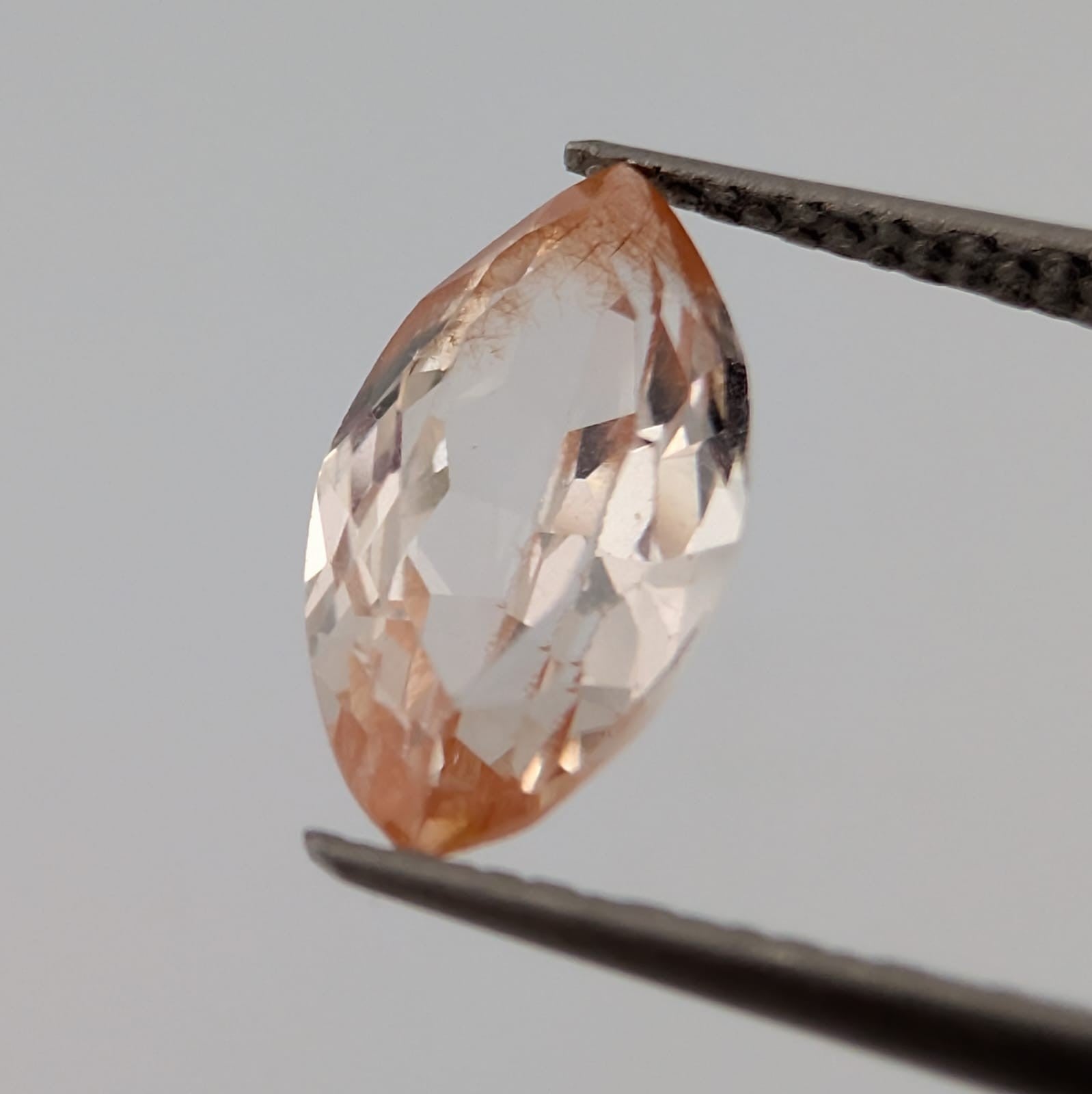 Topacio champagne Facetado Marqueza 13 mm x 7 mm