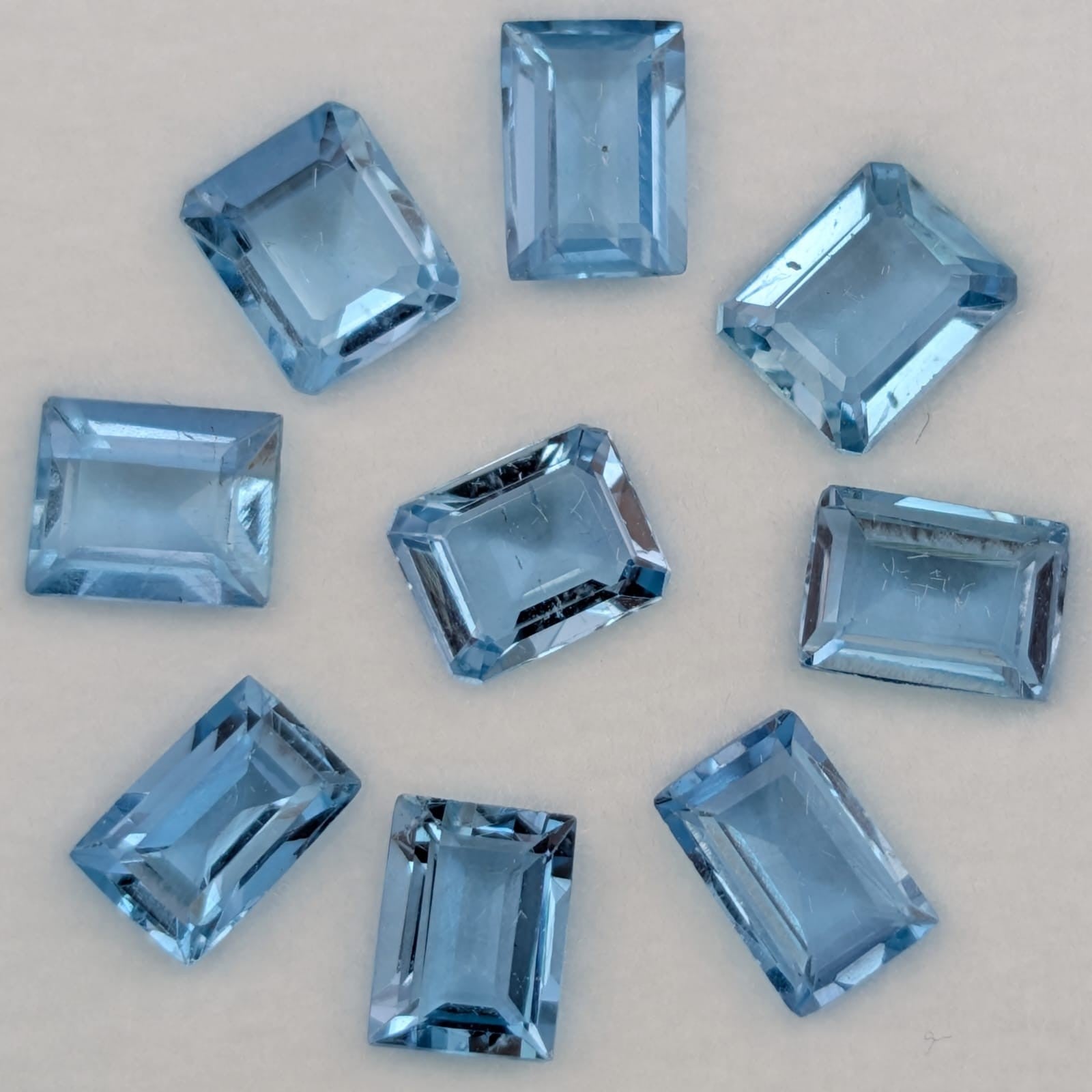 Aguamarina Facetado Rectángular 4 mm x 6 mm