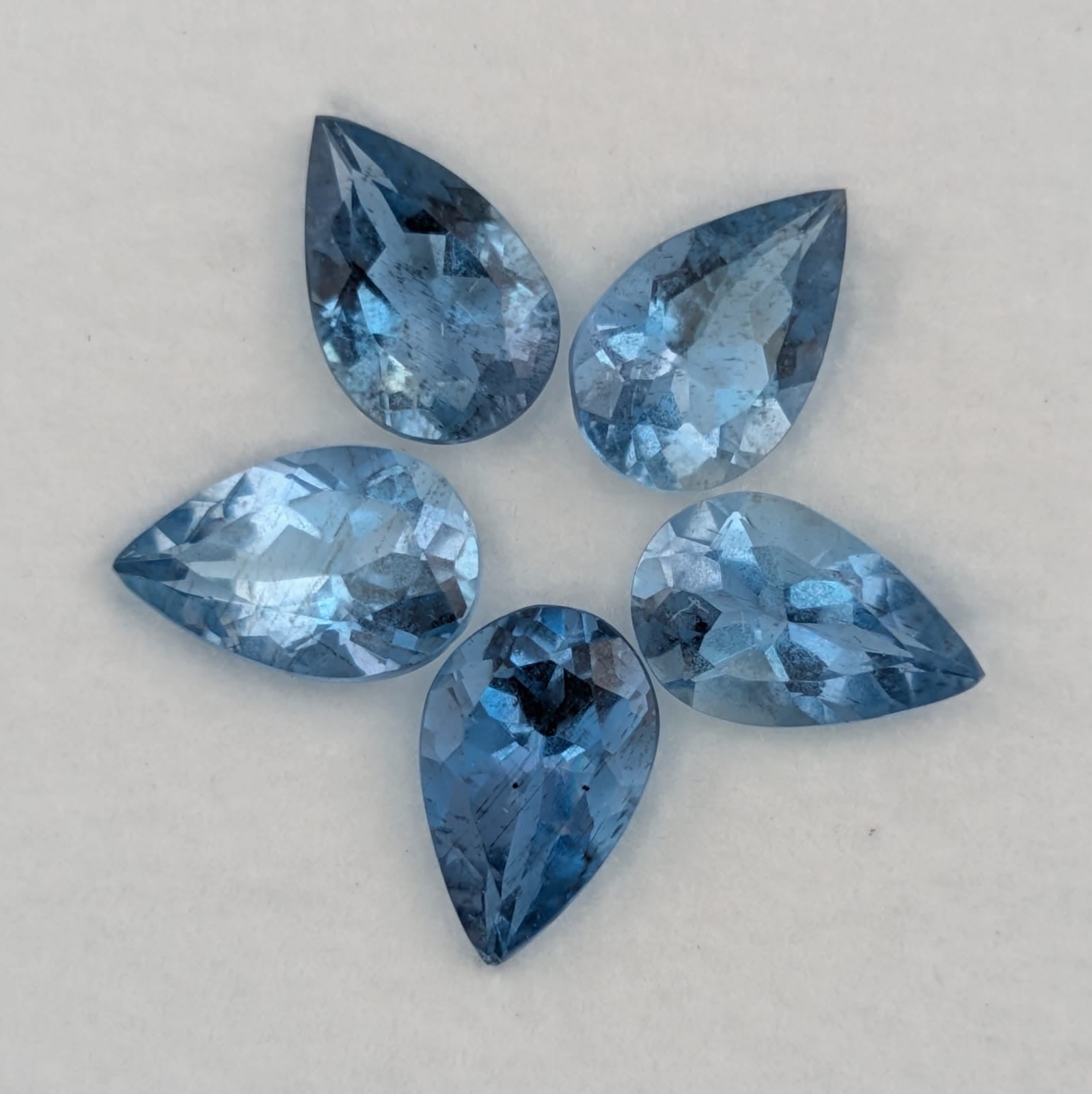 Aguamarina Facetado Gota 6 x 4 mm