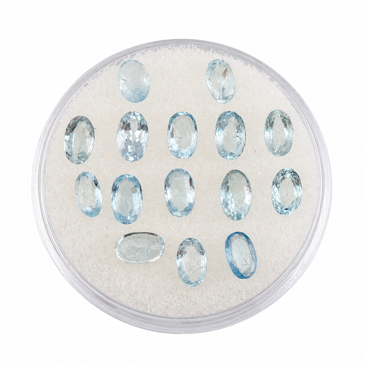Aguamarina Facetada Ovalada 5 x 3 mm