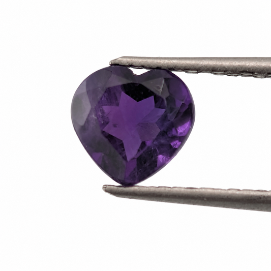 Amatista Facetada Corazón 6 mm