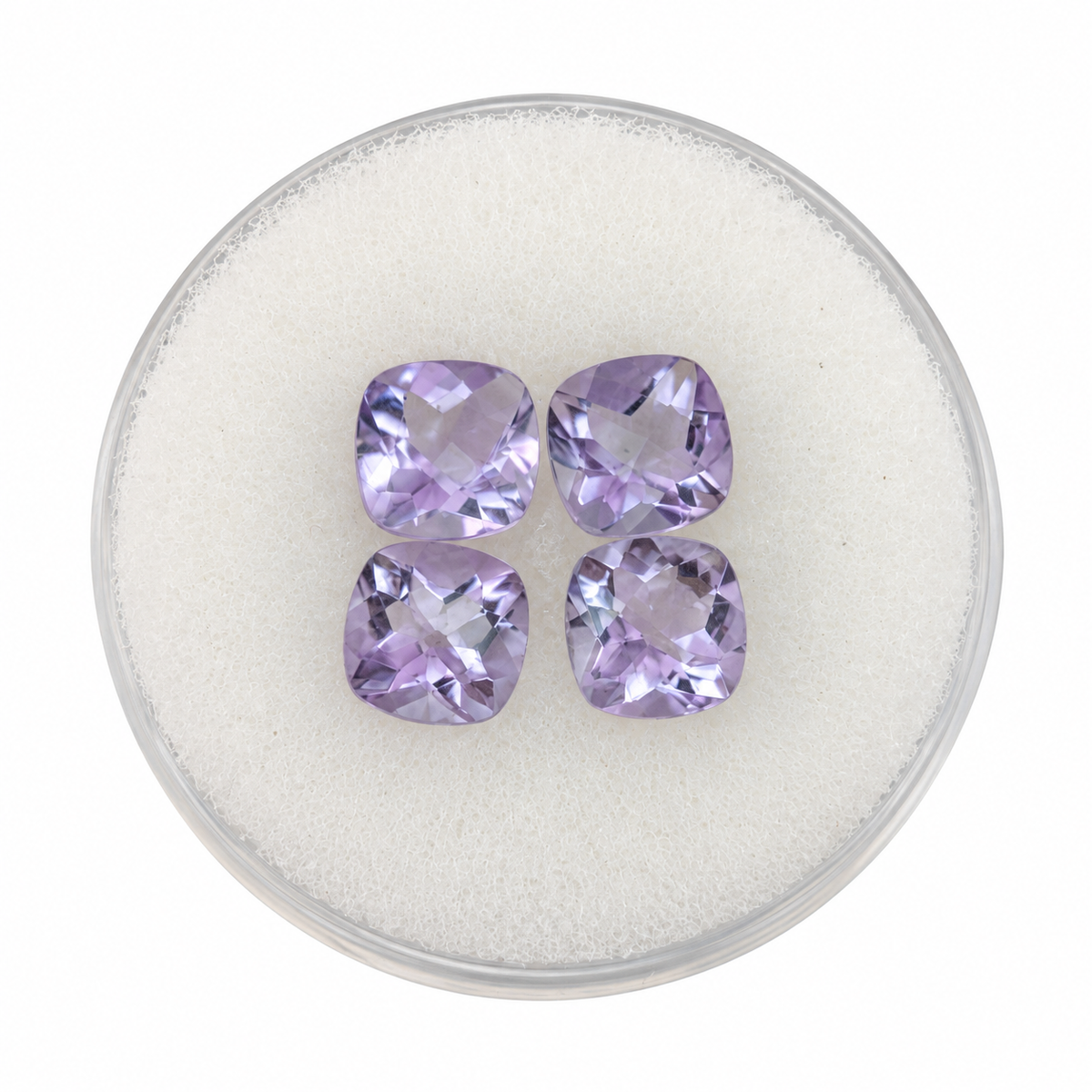 Amatista Lavanda Facetada Cojín 6 mm