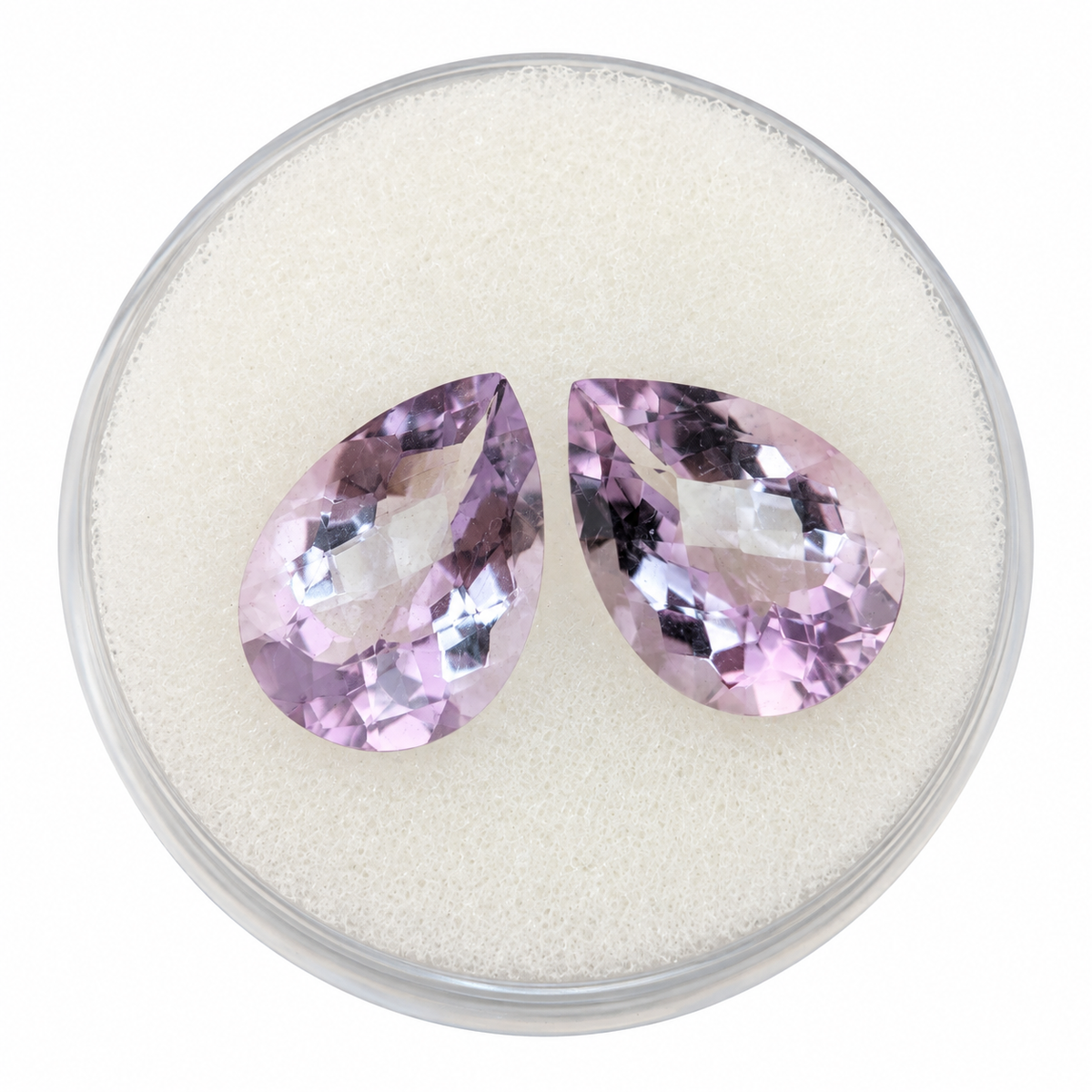 Amatista Lavanda Facetada Pera 14 x 10 mm