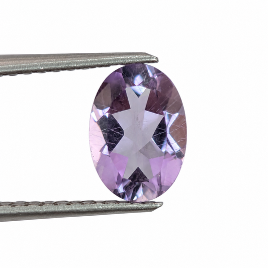 Amatista Lavanda Facetada Ovalada 7 x 5 mm