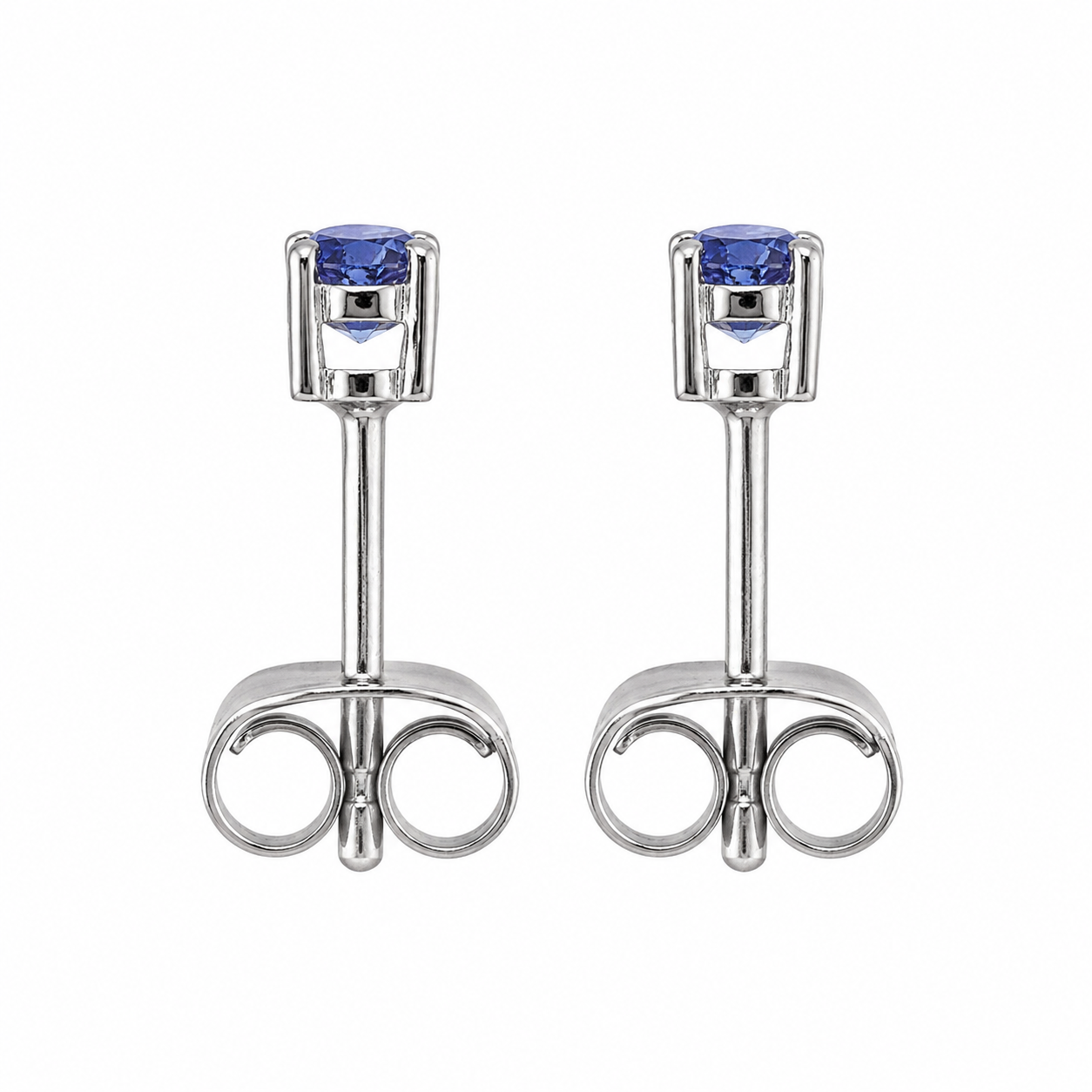 Aretes con tanzanita ovalado 5x3 mm