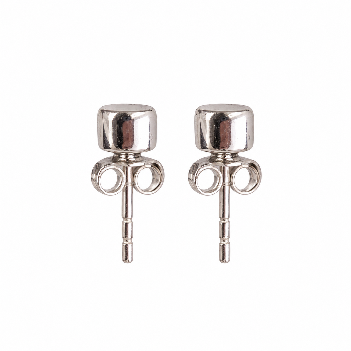 Aretes de plata 925 con Diamantes Champagne 3 mm