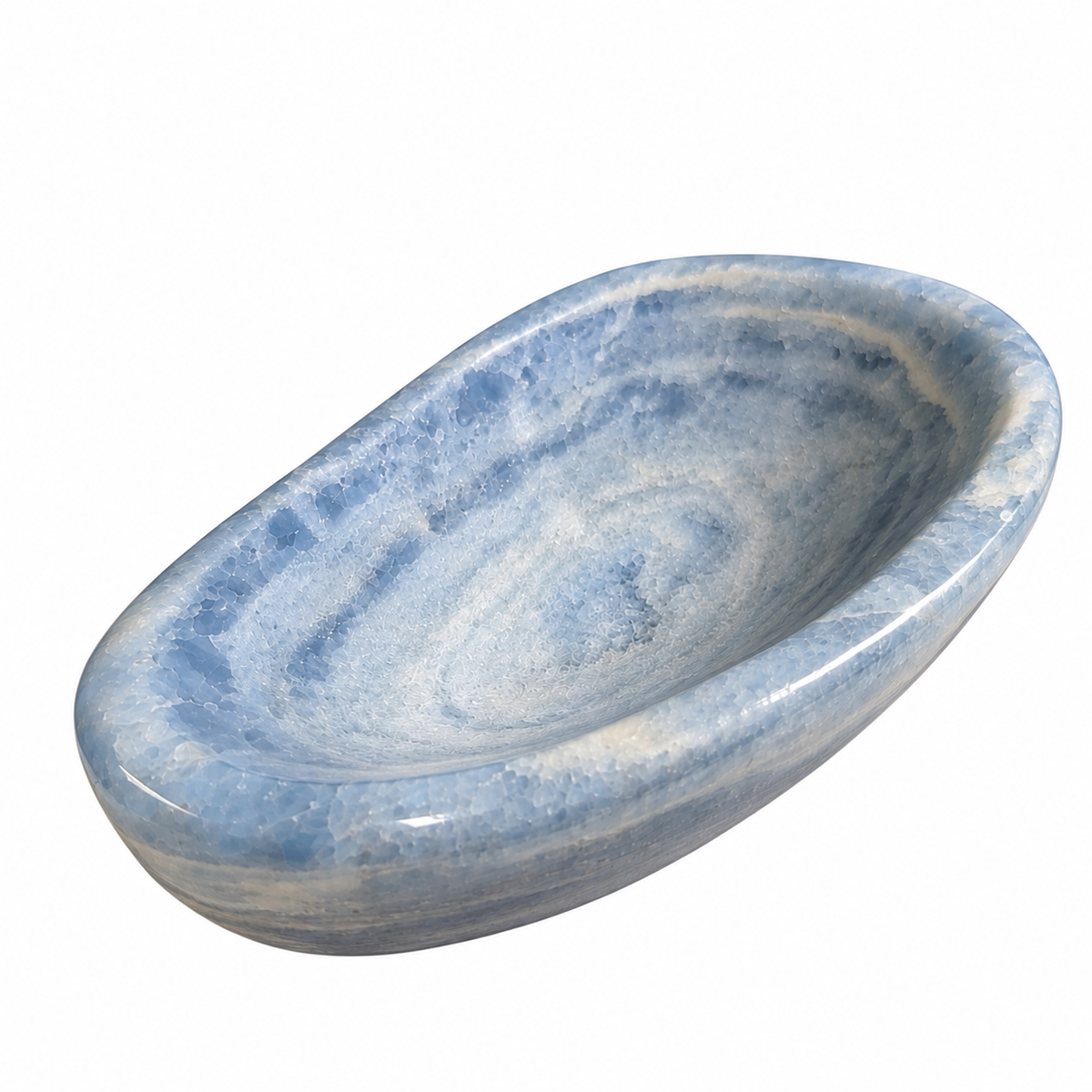 Bowl de Calcita Azul 15 x 9 x 3.5 cm
