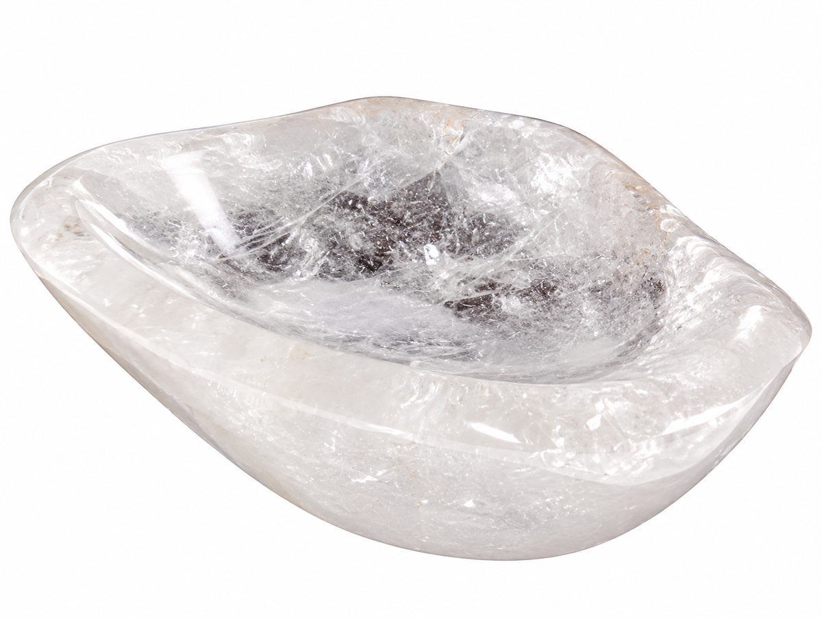 Bowl de Cuarzo Blanco 11 x 8.5 x 3 cm