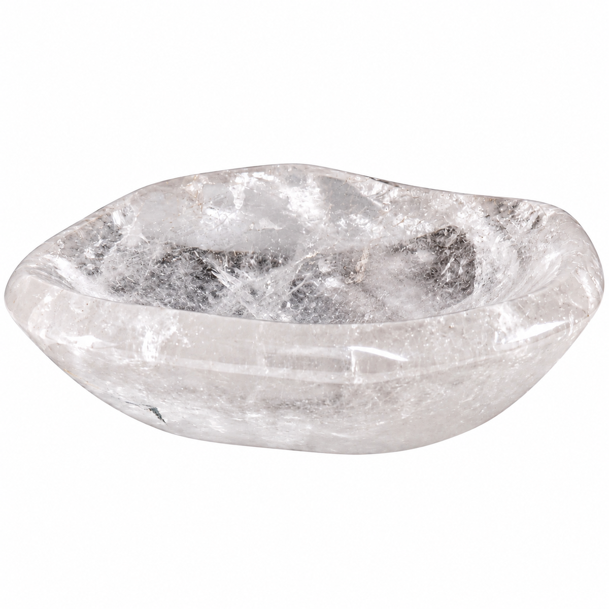 Bowl de Cuarzo Blanco 11 x 8.5 x 3 cm