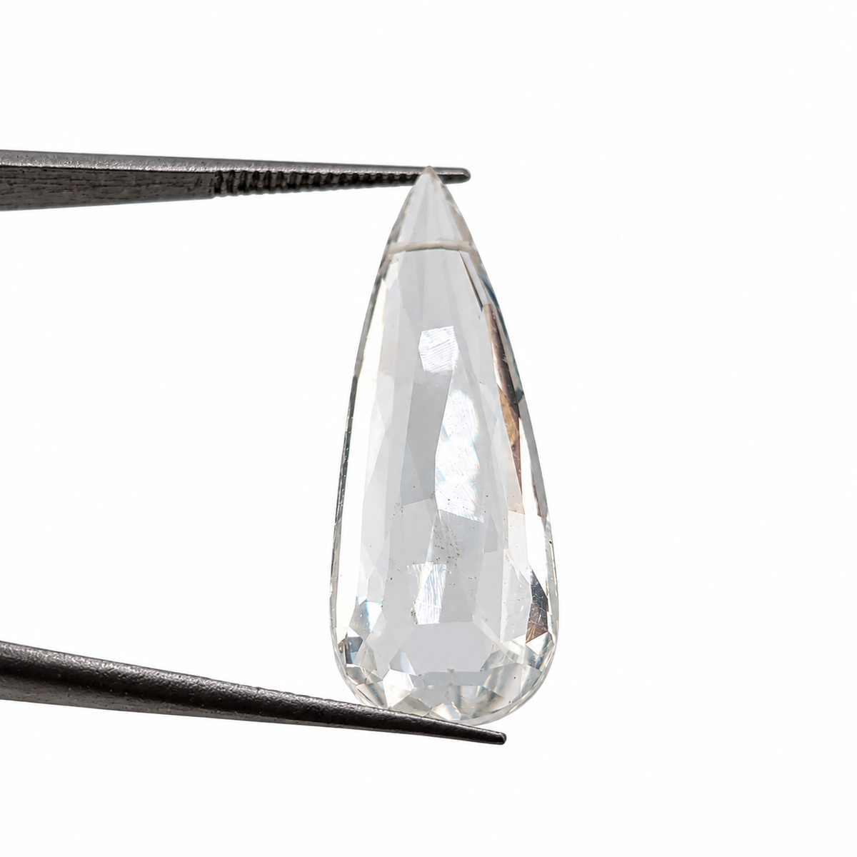 Briolette de Topacio Blanco 30 x 10 mm