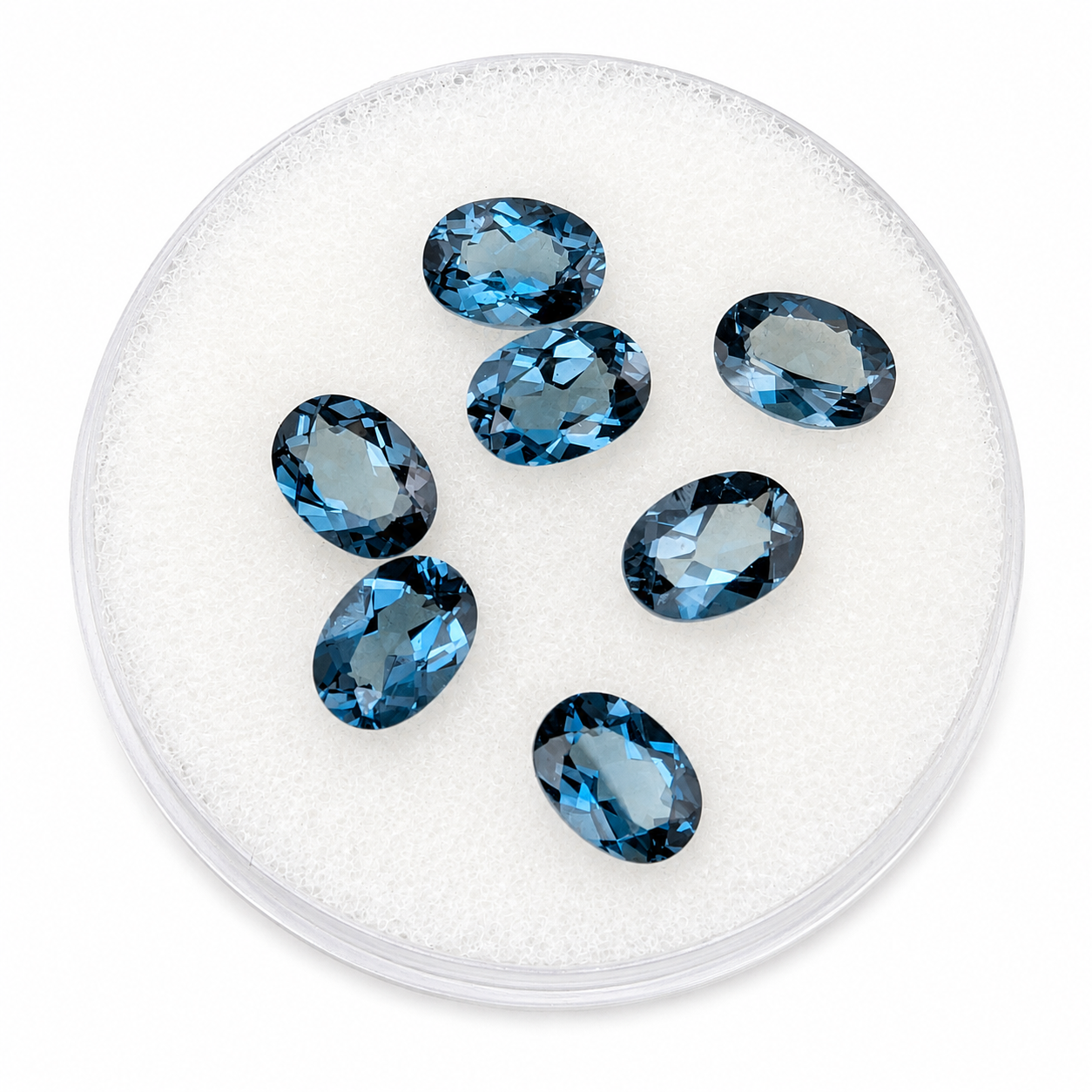 Topacio Azul London Facetado Ovalado 5x7 mm