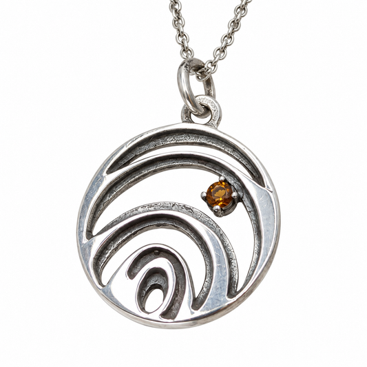 Collar Sunset de Plata 925 con Zafiro