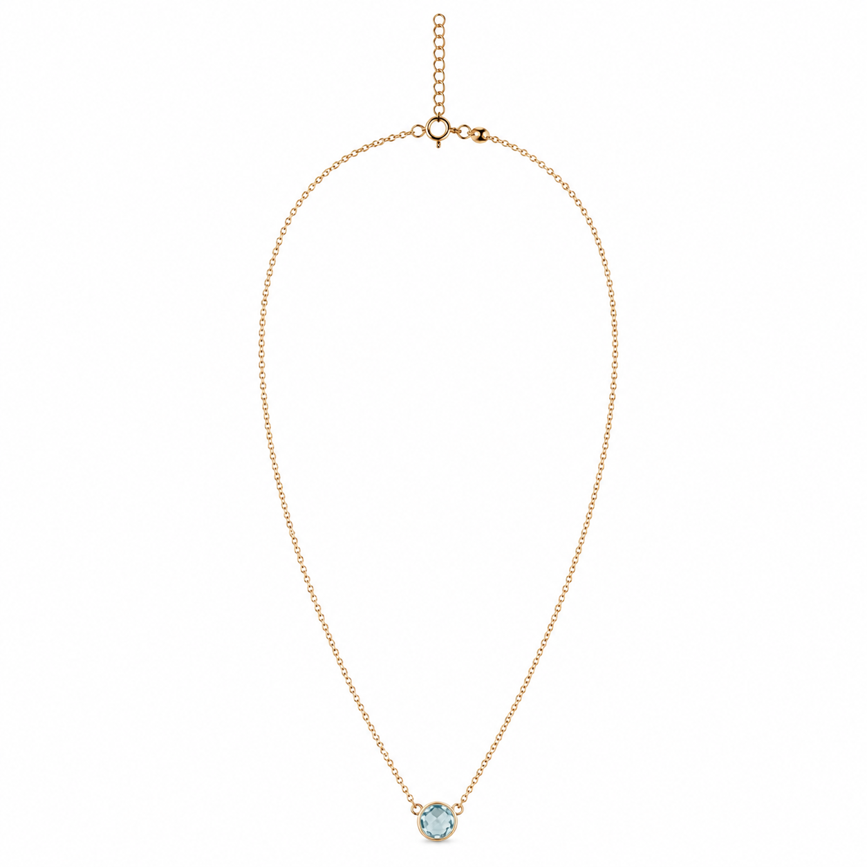 Collar de plata 925 con baño de oro y piedras naturales